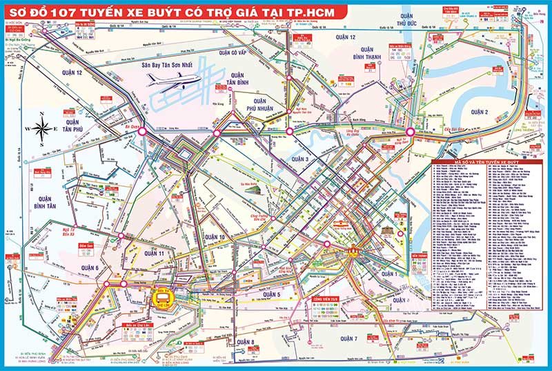 Bản đồ xe bus thành phố HCM