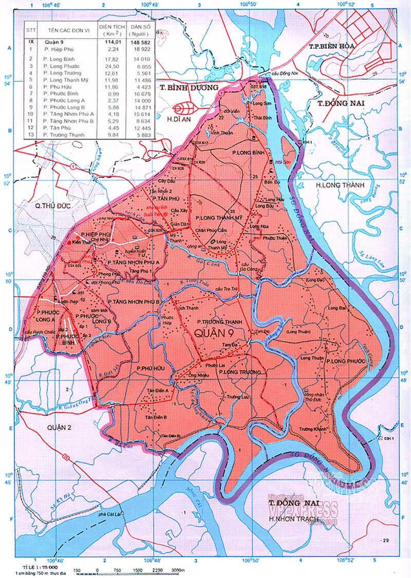 Bản đồ Quận 9 (cũ)